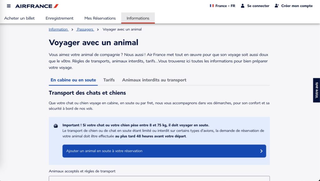 Air France animal